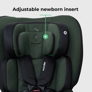 My Babiie MBCS200 Spin R129 Car Seat with Top Tether - Green