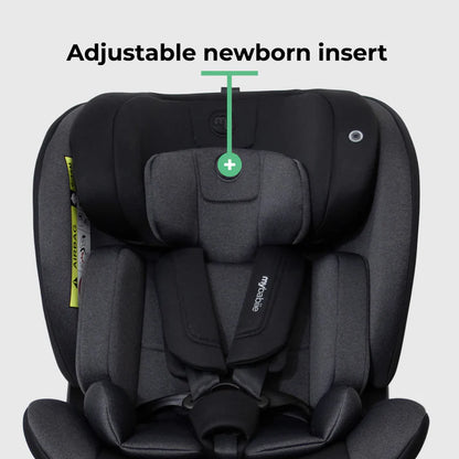My Babiie MBCS400 Spin R129 Car Seat with Support Leg - Black