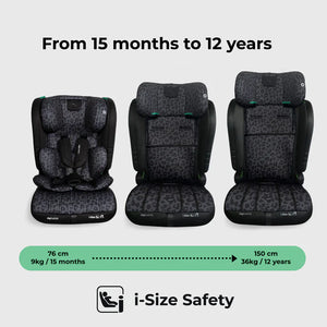 My Babiie MBCS50 Toddler to Booster R129 Car Seat - Black Leopard