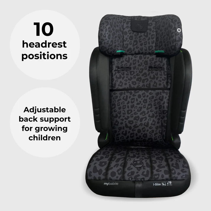 My Babiie MBCS50 Toddler to Booster R129 Car Seat - Black Leopard
