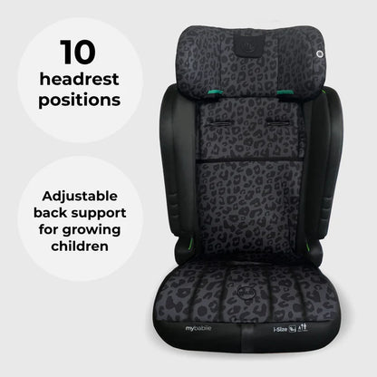 My Babiie MBCS50 Toddler to Booster R129 Car Seat - Black Leopard