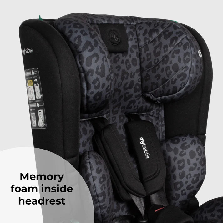 My Babiie MBCS50 Toddler to Booster R129 Car Seat - Black Leopard