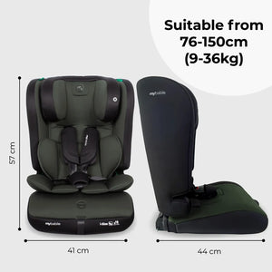 My Babiie MBCS50 Toddler to Booster R129 Car Seat - Green
