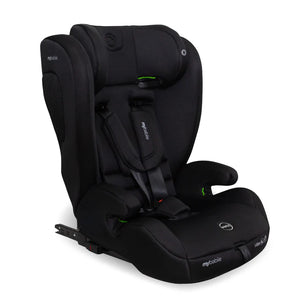 My Babiie MBCS75 toddler to booster car seat in black with green stitching and ISOFIX for child safety and comfort