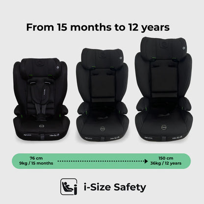 My Babiie MBCS75 Toddler to Booster R129 Car Seat with ISOFIX - Black