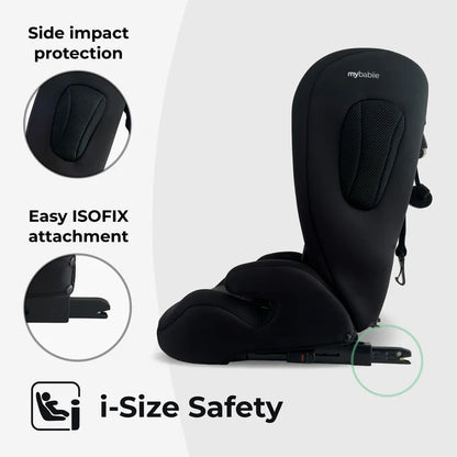 My Babiie MBCS75 Toddler to Booster R129 Car Seat with ISOFIX - Black