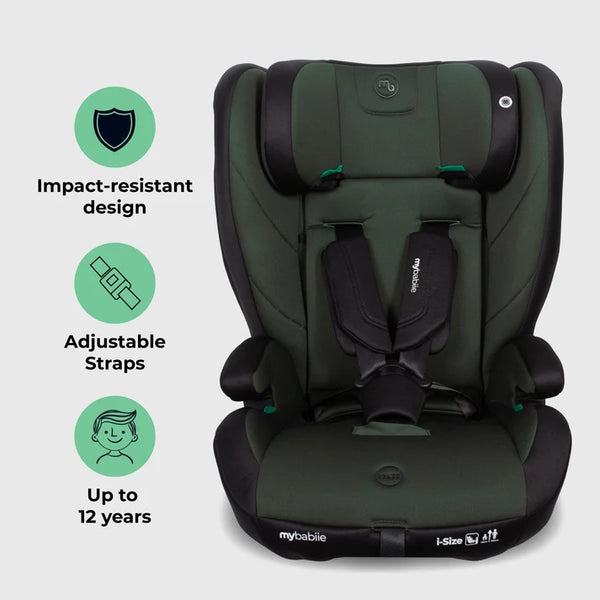 My Babiie MBCS75 Toddler to Booster R129 Car Seat with ISOFIX - Green