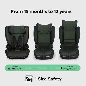 My Babiie MBCS75 Toddler to Booster R129 Car Seat with ISOFIX - Green