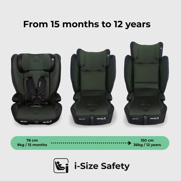 My Babiie MBCS75 Toddler to Booster R129 Car Seat with ISOFIX - Green