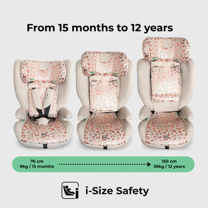 My Babiie MBCS75 Toddler to Booster R129 Car Seat with ISOFIX - Pink Leopard