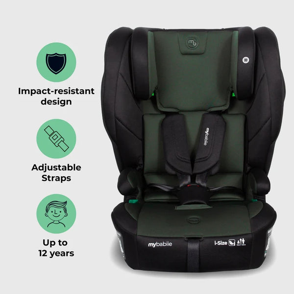 My Babiie MBCS80 Foldable i-Size Isofix Toddler Booster Seat - Green