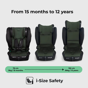 My Babiie MBCS80 Foldable i-Size Isofix Toddler Booster Seat - Green