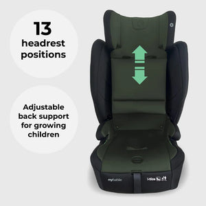 My Babiie MBCS80 Foldable i-Size Isofix Toddler Booster Seat - Green