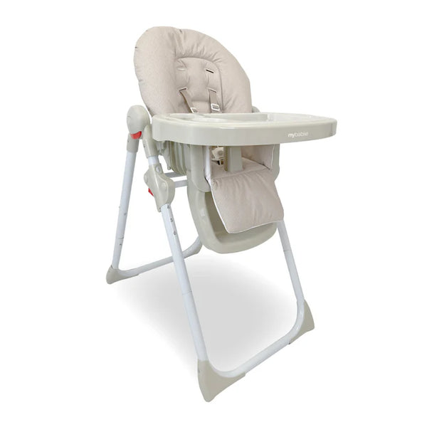 My Babiie MBHC8 Premium Highchair in Oatmeal Herringbone