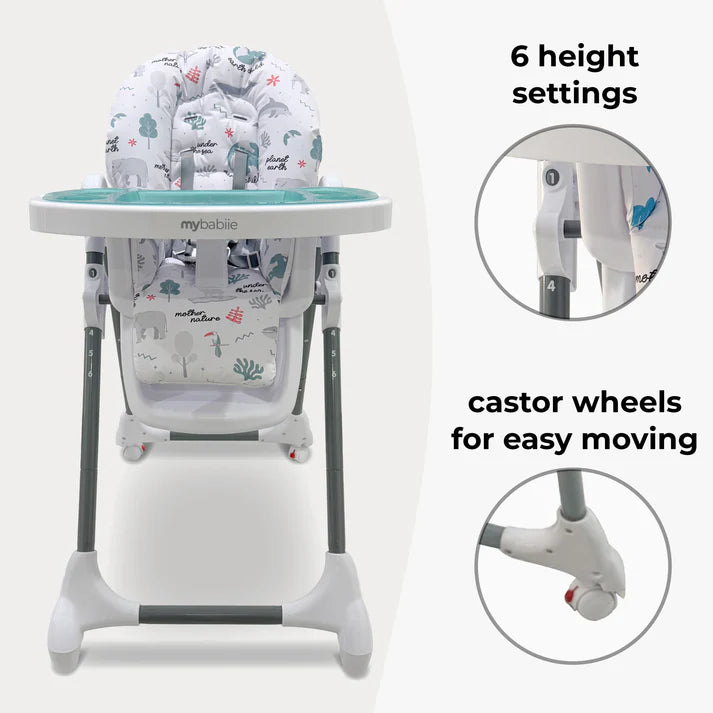 My Babiie MBHC8 Premium Highchair in Earth Child