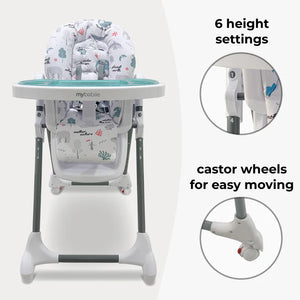 My Babiie MBHC8 Premium Highchair in Earth Child