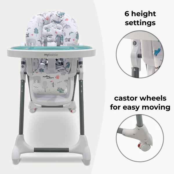 My Babiie MBHC8 Premium Highchair in Earth Child