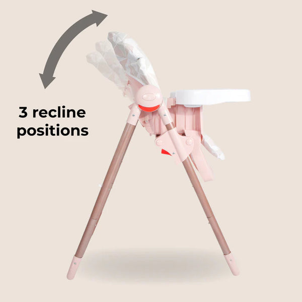 My Babiie MBHC8 Premium Highchair in Rose Gold
