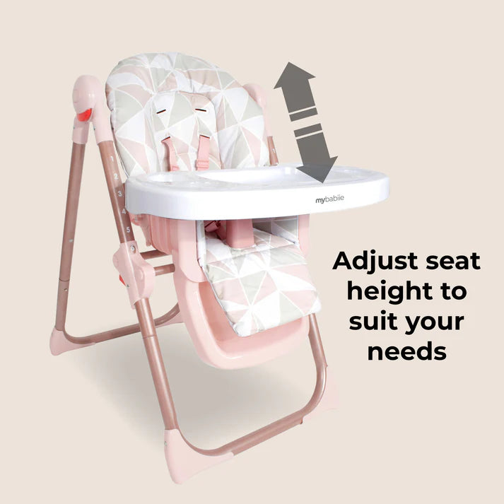 My Babiie MBHC8 Premium Highchair in Rose Gold