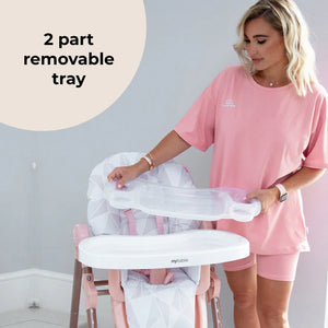My Babiie MBHC8 Premium Highchair in Rose Gold
