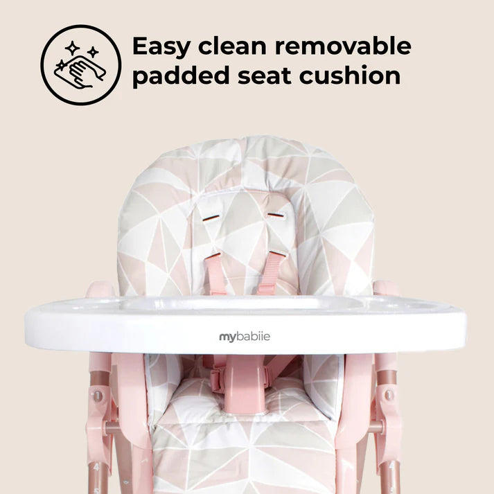 My Babiie MBHC8 Premium Highchair in Rose Gold