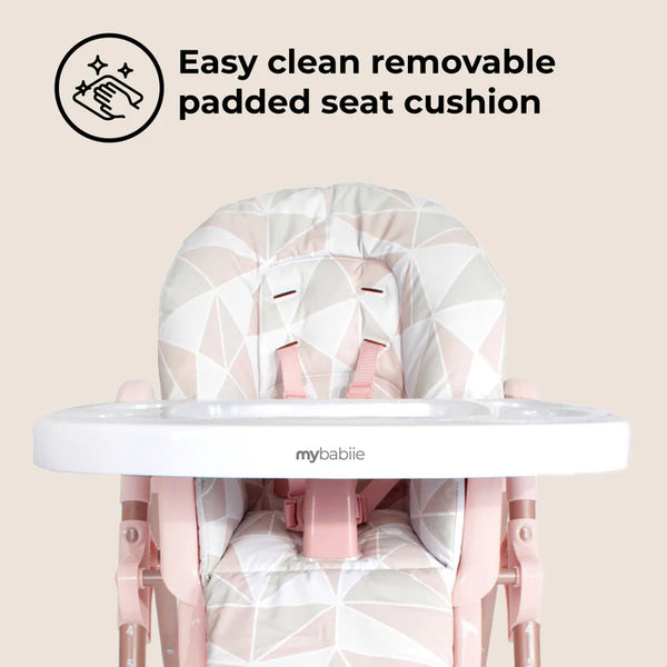 My Babiie MBHC8 Premium Highchair in Rose Gold