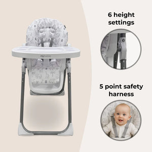 My Babiie MBHC8 Premium Highchair in Wild Safari