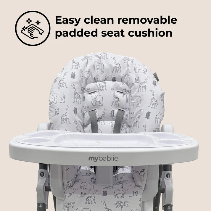 My Babiie MBHC8 Premium Highchair in Wild Safari
