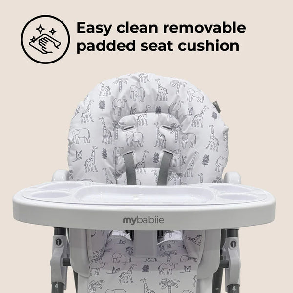 My Babiie MBHC8 Premium Highchair in Wild Safari