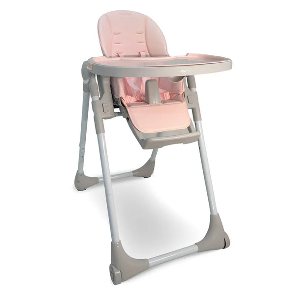 My Babiie MBHC9 Luxe Highchair in Pink & Grey