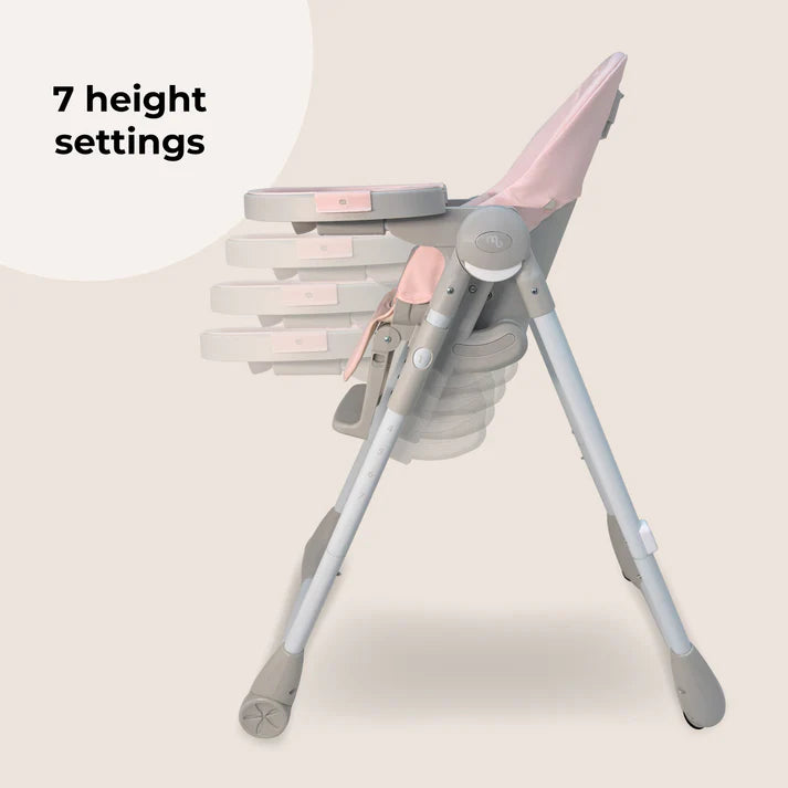 My Babiie MBHC9 Luxe Highchair in Pink & Grey
