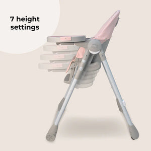 My Babiie MBHC9 Luxe Highchair in Pink & Grey