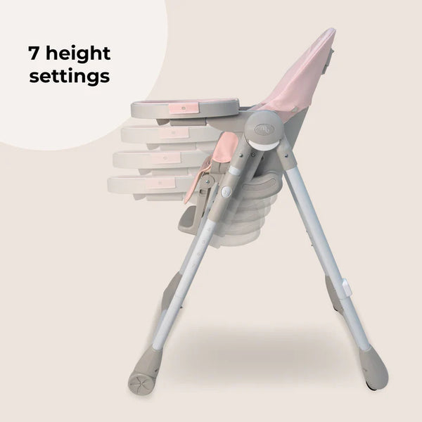 My Babiie MBHC9 Luxe Highchair in Pink & Grey