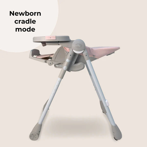 My Babiie MBHC9 Luxe Highchair in Pink & Grey