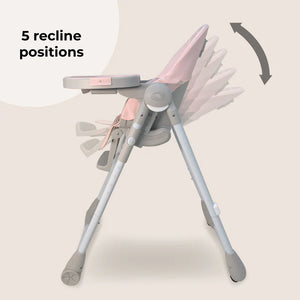 My Babiie MBHC9 Luxe Highchair in Pink & Grey