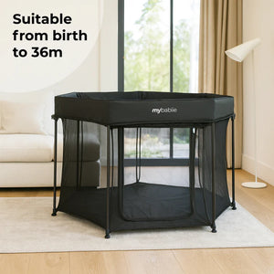 My Babiie Baby Play Pen – Black