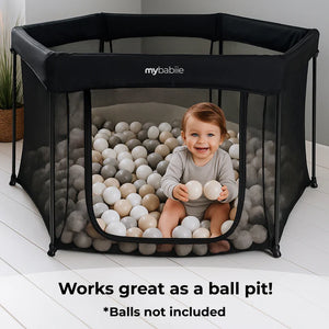 My Babiie Baby Play Pen – Black