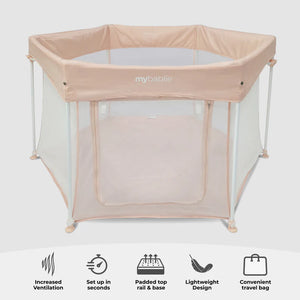 My Babiie Baby Play Pen – Blush Pink