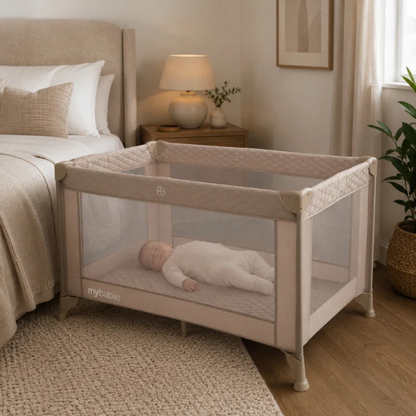 My Babiie MBTC1 Travel Cot - Ivory