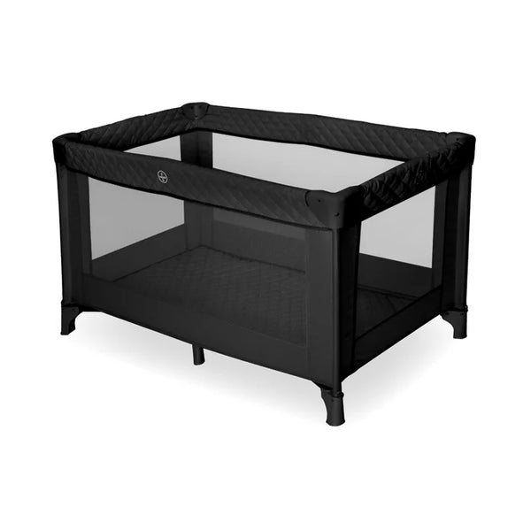 My Babiie MBTC1 Travel Cot - Black Quilted