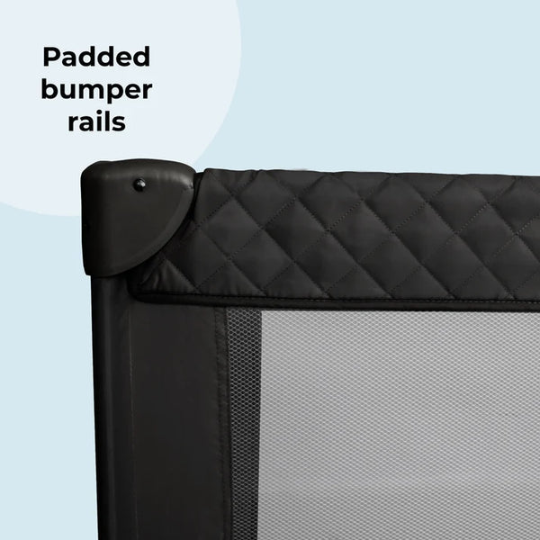 My Babiie MBTC1 Travel Cot - Black Quilted