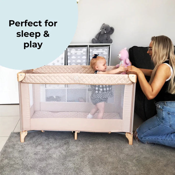 My Babiie MBTC1 Travel Cot - Blush Pink