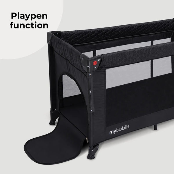 My Babiie MBTC4 Luxe 4-in-1 Travel Cot - Black