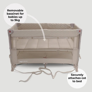 My Babiie MBTC4 Luxe 4-in-1 Travel Cot - Ivory