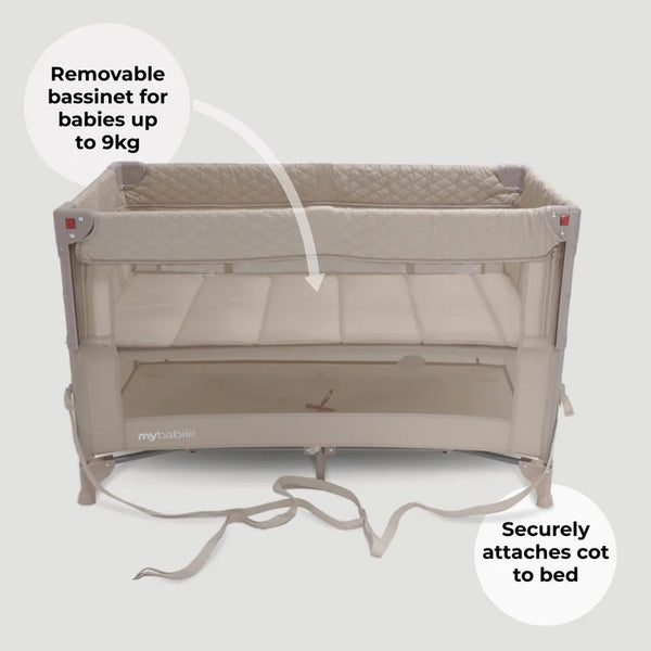 My Babiie MBTC4 Luxe 4-in-1 Travel Cot - Ivory