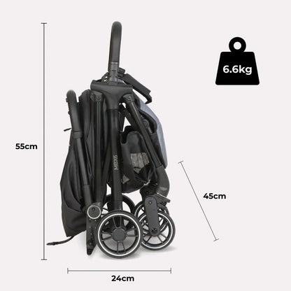 My Babiie MBX6 Auto-Fold Compact Stroller – Black