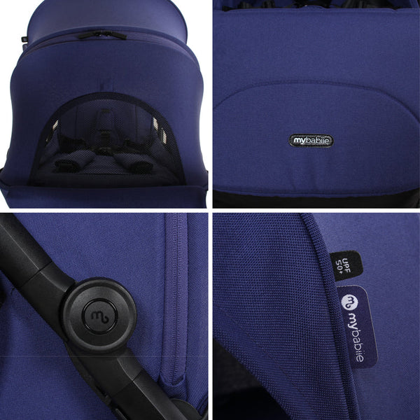 My Babiie MBx7 Plus Auto Fold Stroller - Indigo