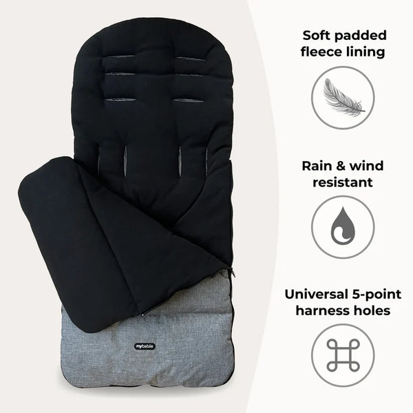 My Babiie Universal Footmuff - Grey
