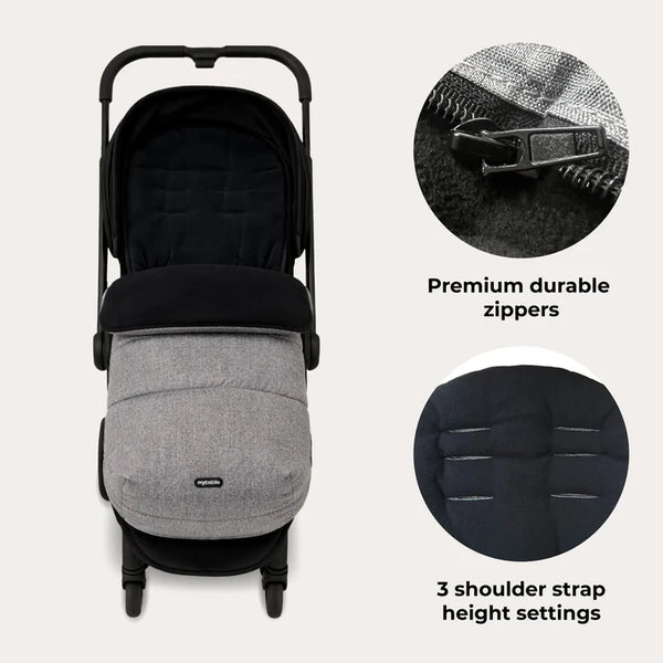 My Babiie Universal Footmuff - Grey