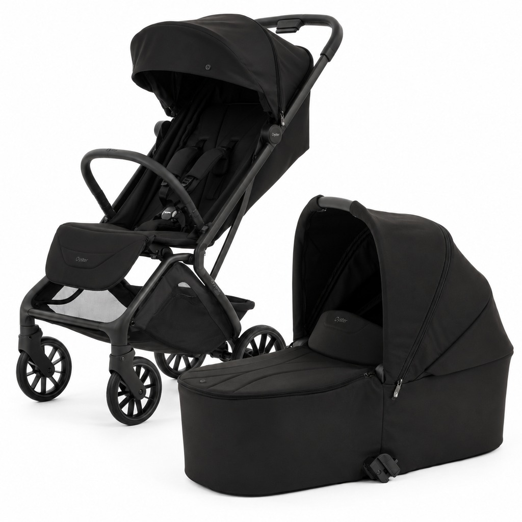 BabyStyle Oyster F-Lite Stroller & Carrycot Bundle – Liquorice